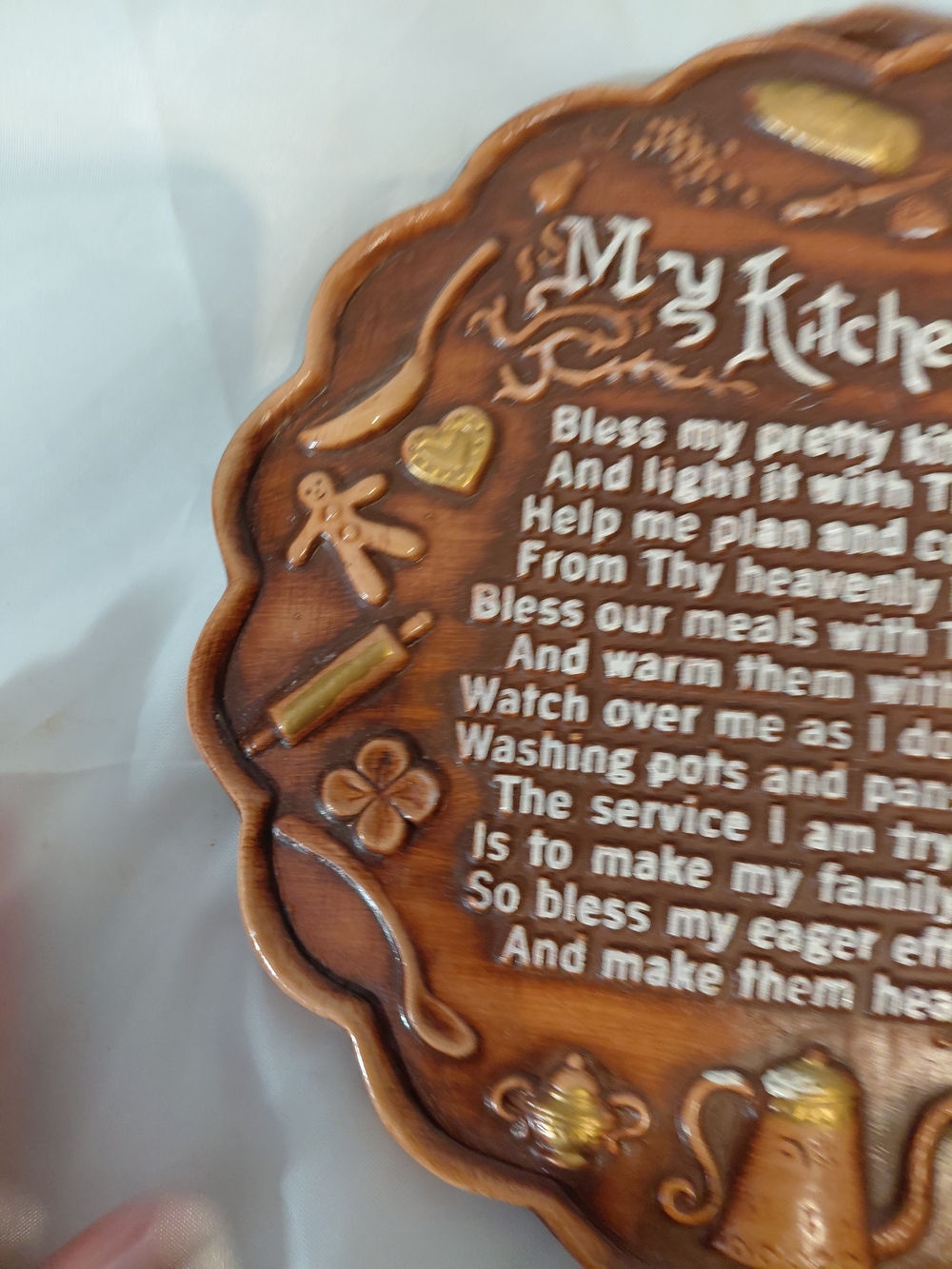 Source Unknown Brown and Gold 'My Kitchen Prayer' Decorative Plaque - Picture 4 of 6